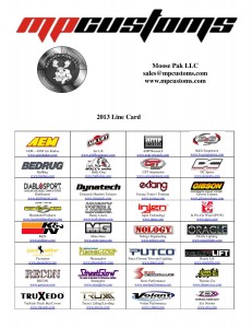 MPCustoms 2013 Line Card